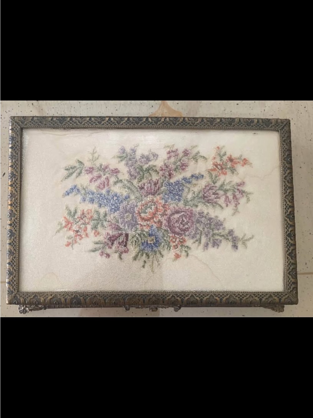 Antique Ormalu Jewelry Keepsake Box Rare - Picture 2 of 9